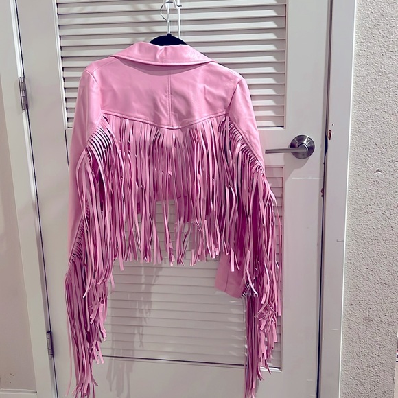 Dolls Kill Sugar thrills 
UNDER THE LIGHTS FRINGE MOTO JACKET - Picture 3 of 6